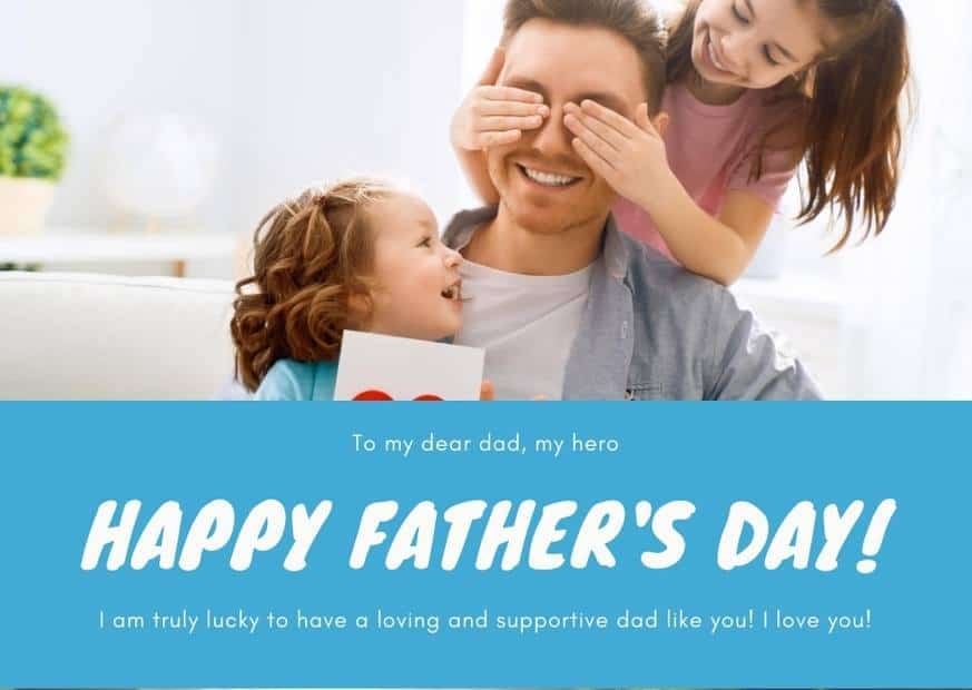 Fathers day wishing card